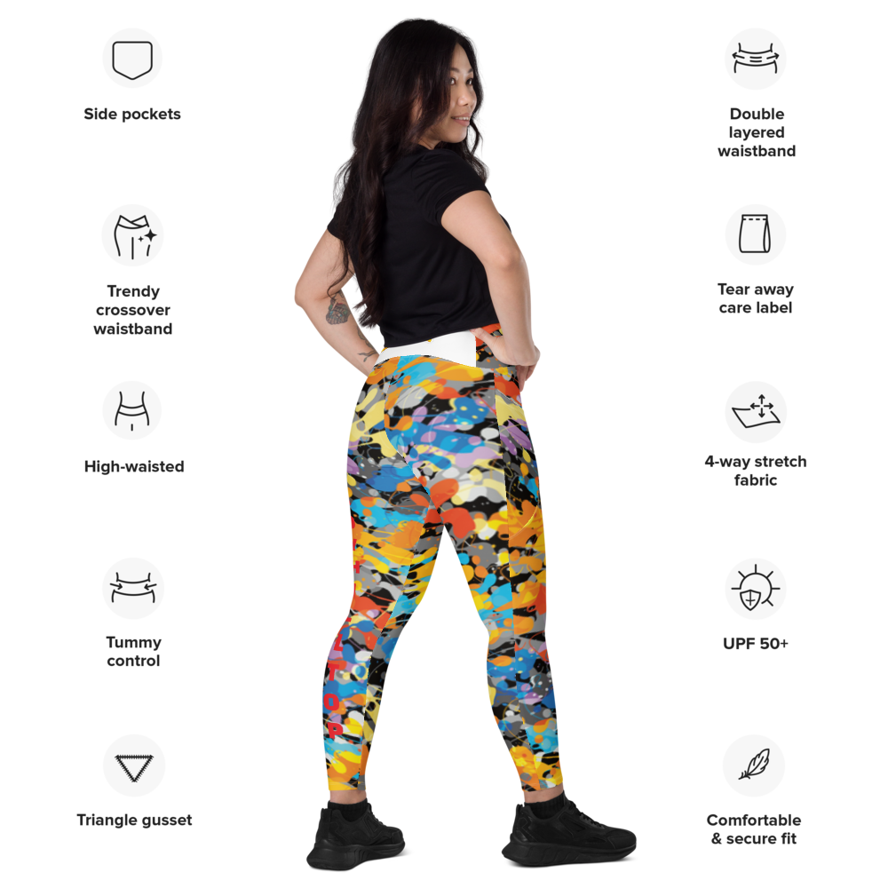 Crossover leggings with pockets (LADY HILLTOP)