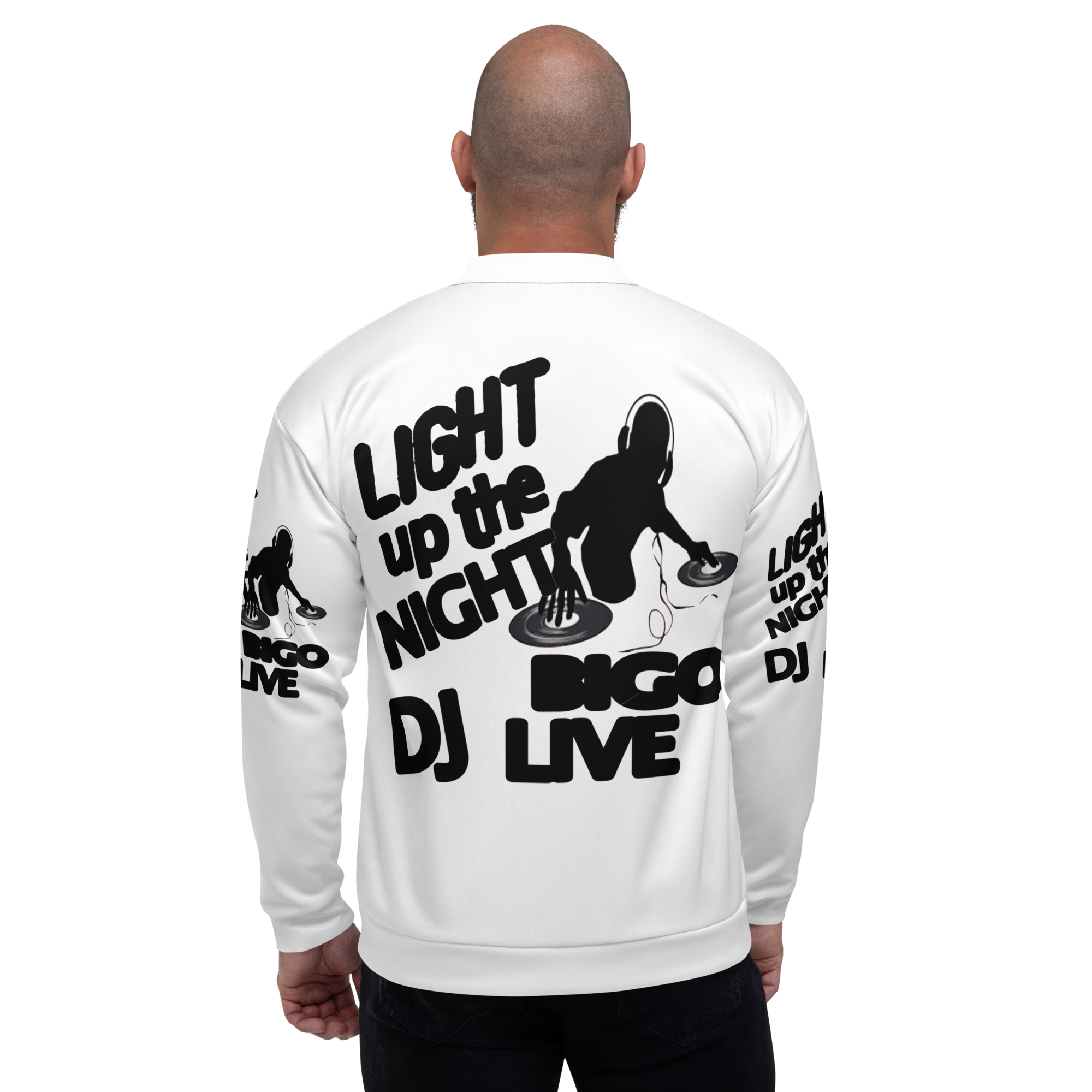Unisex Bomber Jacket LIGHT UP THE NIGHT DJ BIGO LIVE