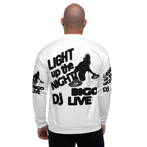 Unisex Bomber Jacket LIGHT UP THE NIGHT DJ BIGO LIVE
