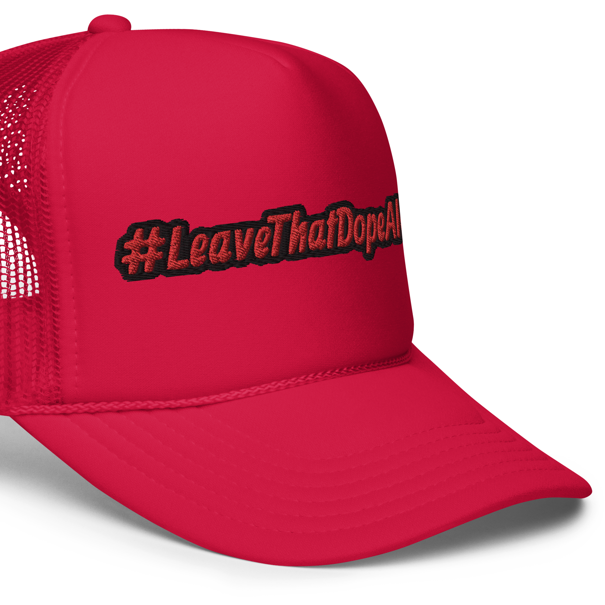 Foam trucker hat #LeaveThatDopeAlone