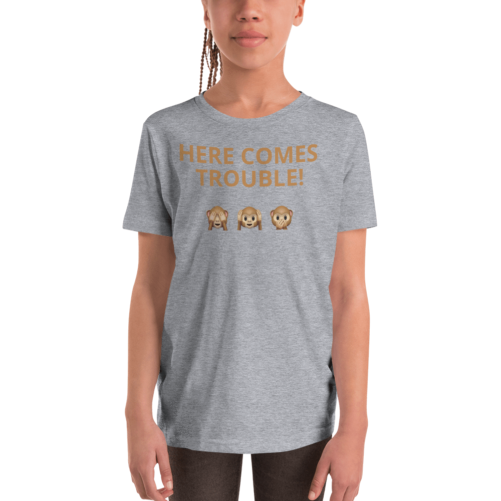 Youth Short Sleeve T-Shirt HERE COMES TROUBLE! - HILLTOP TEE SHIRTS