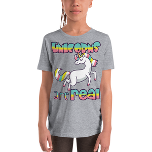 Youth Short Sleeve T-Shirt  UNICORNS ARE REAL - HILLTOP TEE SHIRTS