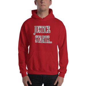 Hooded Sweatshirt JUSTICE STARTS... WITH LIVING IN PEACE WE ALL MATTER - HILLTOP TEE SHIRTS