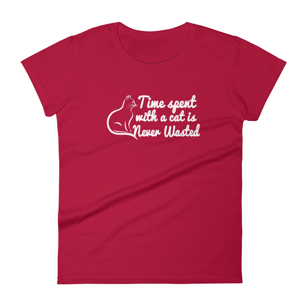 TIME SPENT WITH A CAT IS NEVER WASTED - HILLTOP TEE SHIRTS