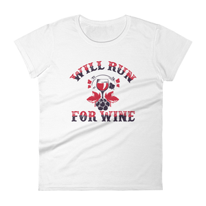 WILL RUN FOR WINE - HILLTOP TEE SHIRTS
