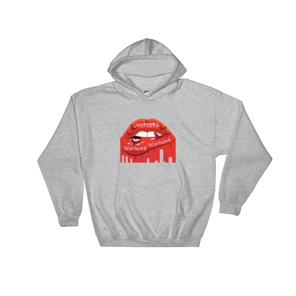 Hooded Sweatshirt Warhawk Lips - HILLTOP TEE SHIRTS