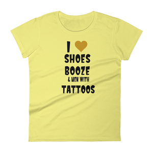 I ♥️ SHOES BOOZE & MEN WITH TATTOOS - HILLTOP TEE SHIRTS