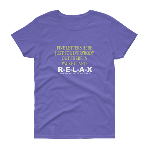 Women's short sleeve t-shirt-FIVE LETTERS HERE JUST FOR EVERYBODY OUT THERE IN PACKER-LAND: - HILLTOP TEE SHIRTS