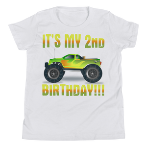 Youth Short Sleeve T-Shirt IT'S MY 2ND BIRTHDAY!!! - HILLTOP TEE SHIRTS