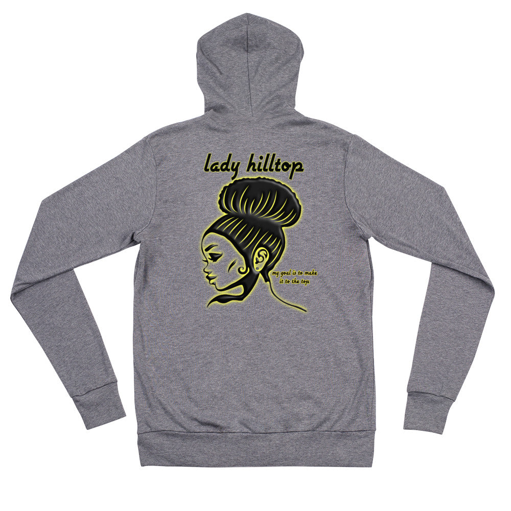 Unisex zip hoodie LADY HILLTOP MY GOAL IS TO MAKE IT TO THE TOP