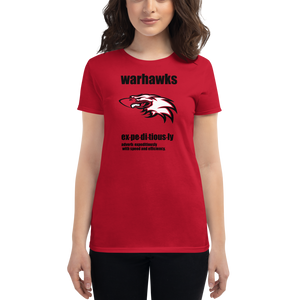 Women's short sleeve t-shirt Warhawks expeditiously - HILLTOP TEE SHIRTS