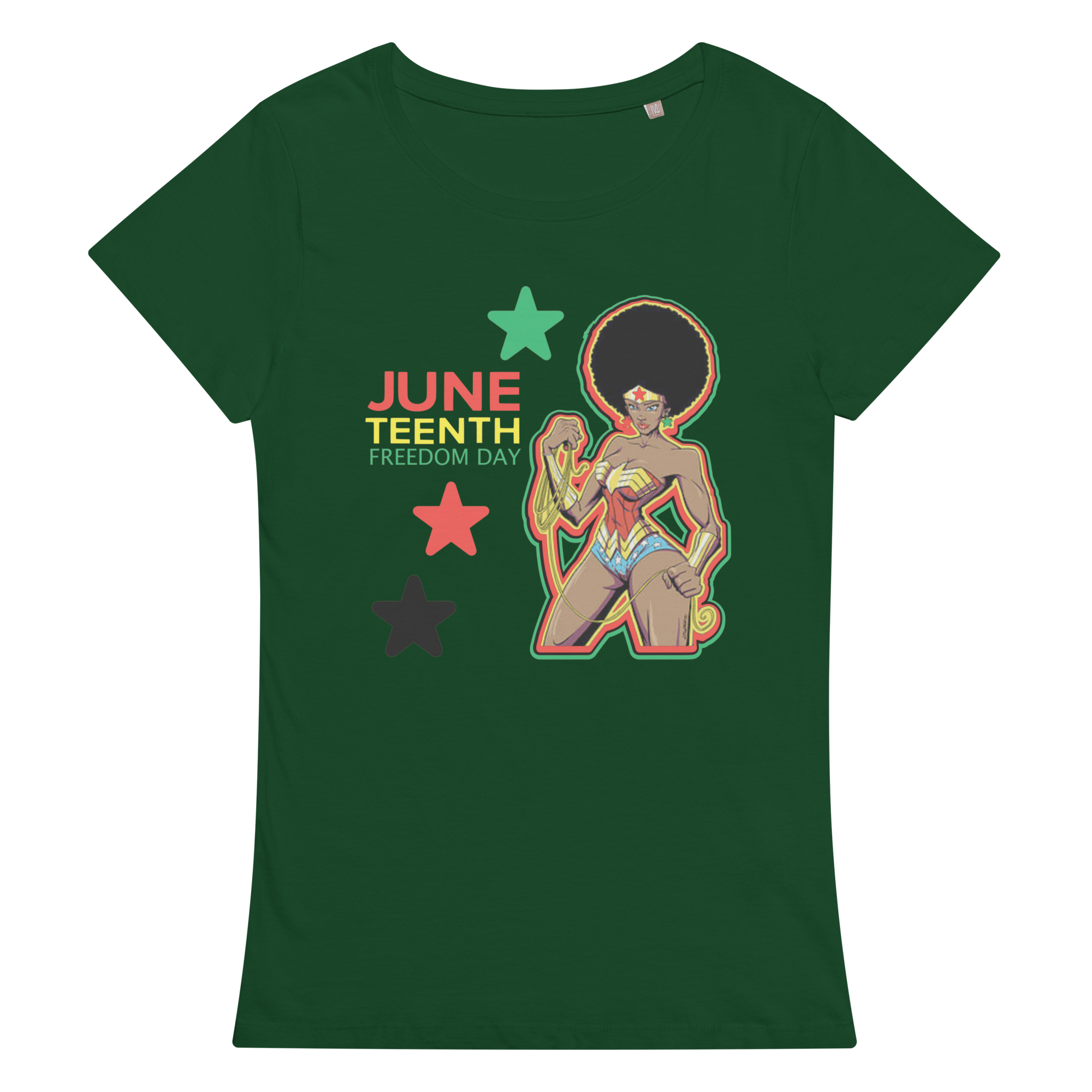 Women’s basic organic t-shirt JUNE TEENTH FREEDOM DAY
